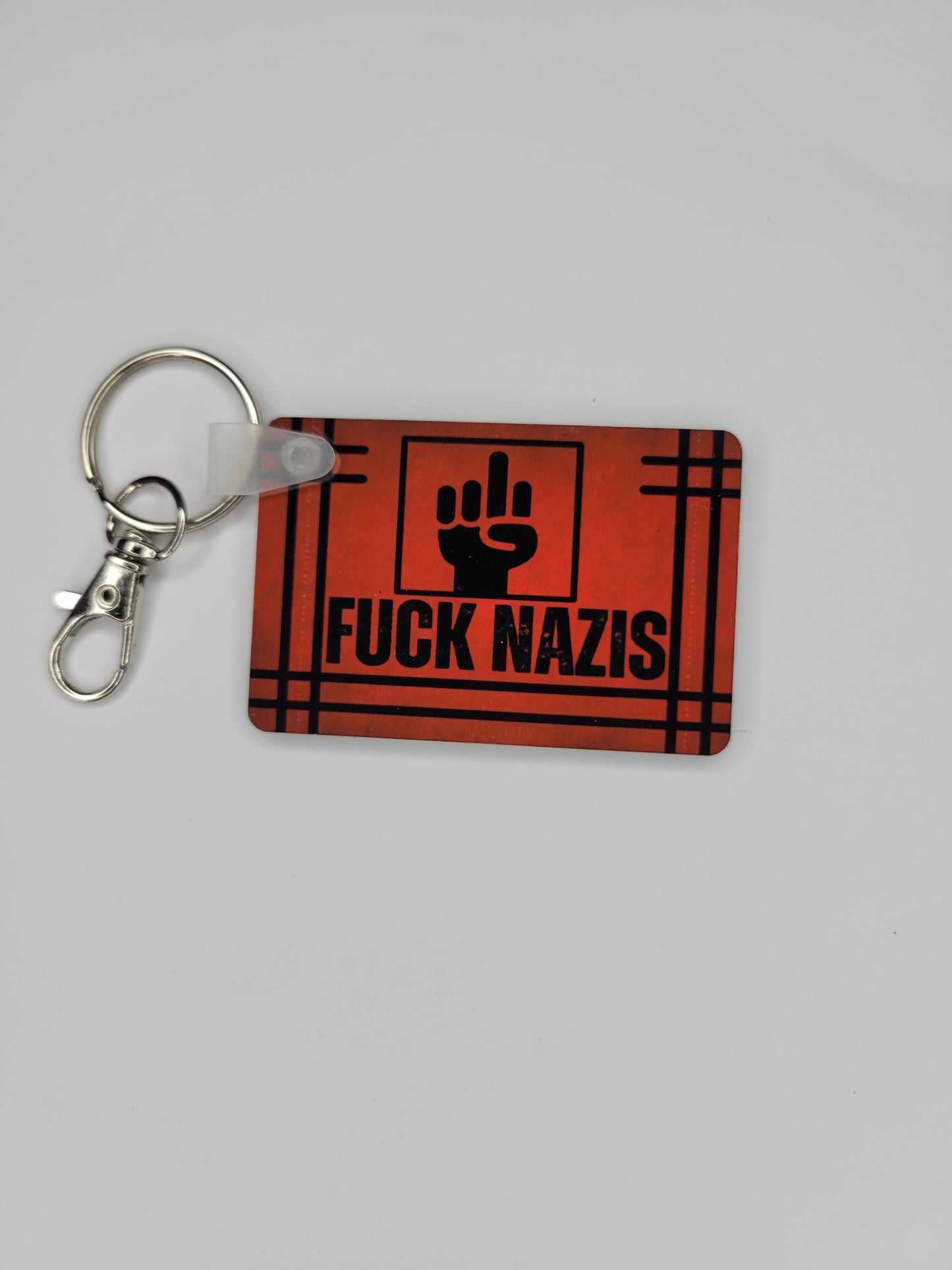 "Fuck Nazis" Keychain