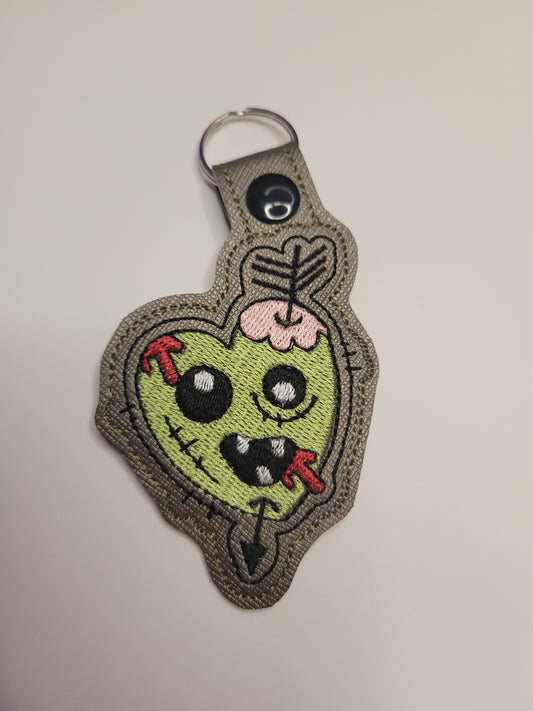 Zombie Embroidered Key Fob