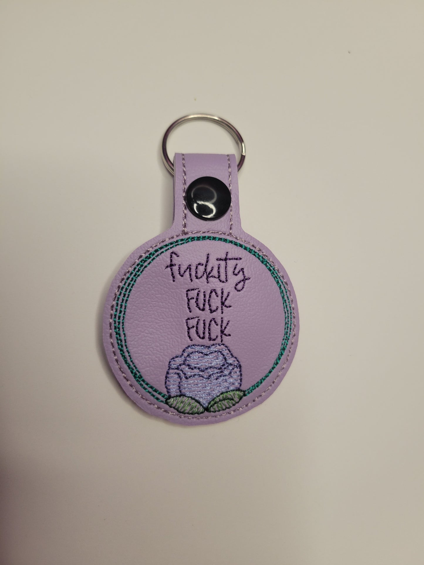 Fuckity Embroidered Key Fob