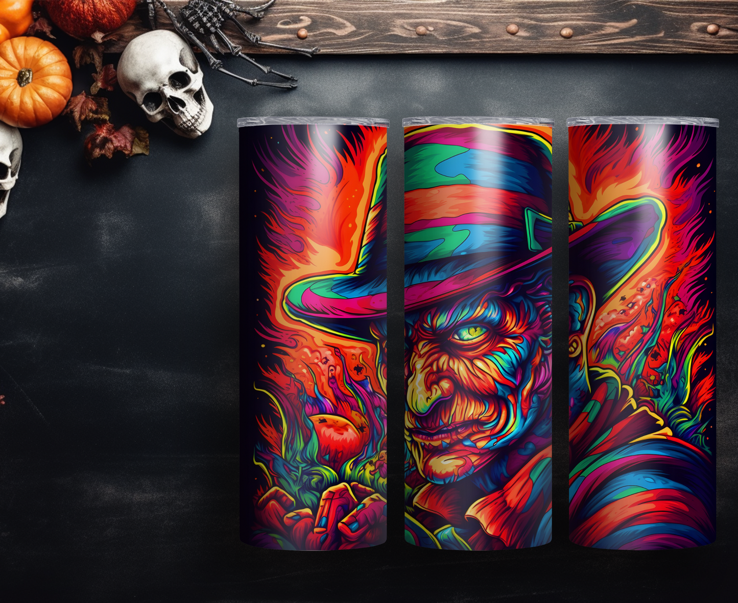 Colorful Horror Tumbler   * 11 Different Styles *